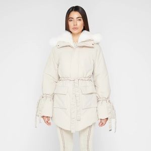 Faux Fur Longline Coat